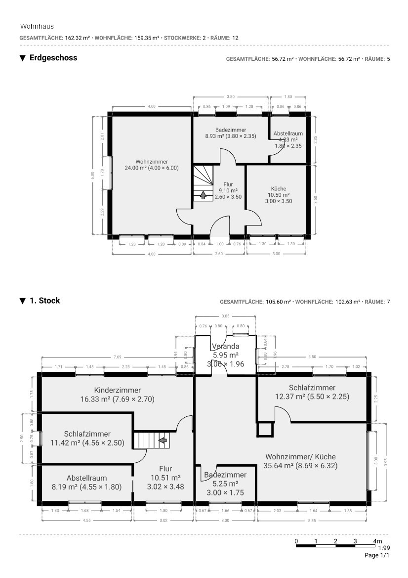 Grundriss Wohnhaus